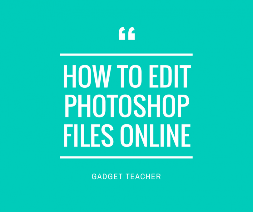 How to edit photoshop files online