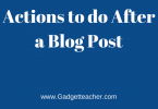What to do after posting a blog post