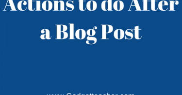 What to do after posting a blog post